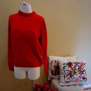 ZARA Cashmere wool long sleeve strawberry color blouse/sweater